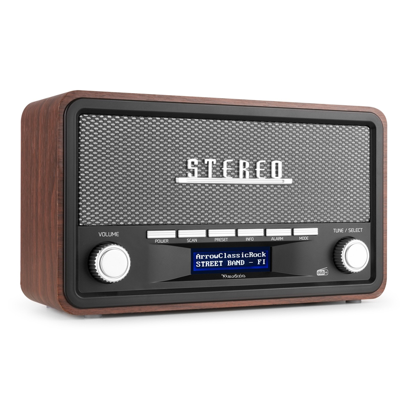 AUDIZIO FOGGIA GREY Retro Ραδιόφωνο DAB+, FM, Bluetooth και Alarm, Wake up, Φορητό 102.425