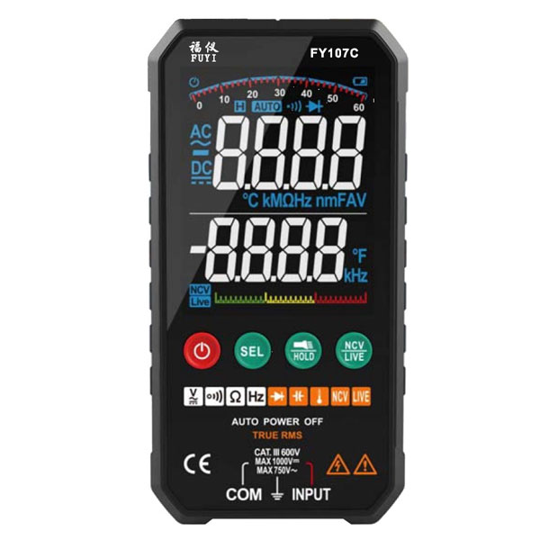 FY107C Ψηφιακό Πολύμετρο με True RMS, NCV και Αυτόματη κλίμακα