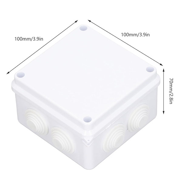 HC-BA10010070 CHB Πλαστικό στεγανό κουτί με βίδες 100 x 100 x 70 mm 