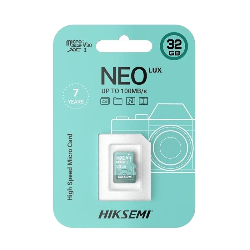 HIKSEMI HS-TF-D3/32G NEO LUX Κάρτα Μνήμης MicroSD 32GB 100MB/s, Class10 U3 V30