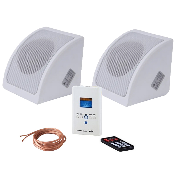 Pearller HYC1215KIT Εντοιχιζόμενο Player με Ηχεία 2x 15Watt και MP3/USB/FM/ BLUETOOTH/ Τηλεχειριστήριο