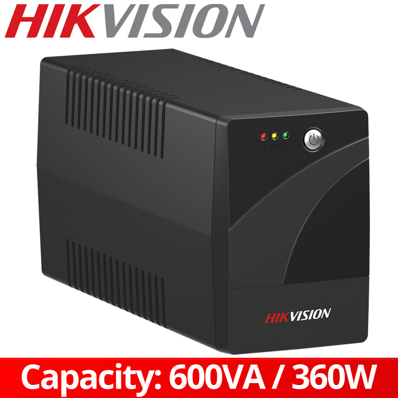 Hikvision DS-UPS600-R/EU - Line Interactive UPS 600VA / 360W με εξόδους 2 πρίζες σούκο