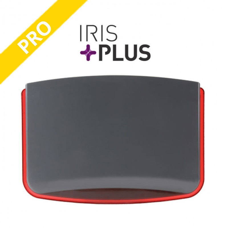 Sigma IRIS PLUS/GR Αυτόνομη αυτοπροστατευόμενη ΓΚΡΙ σειρήνα με LED Flash ΚΟΚΚΙΝΟΥ χρώματος 122dB