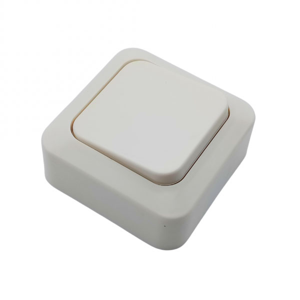 Mini Line U1111 Επίτοιχος ON/OFF Λευκός Διακόπτης Απλός Εξωτερικός