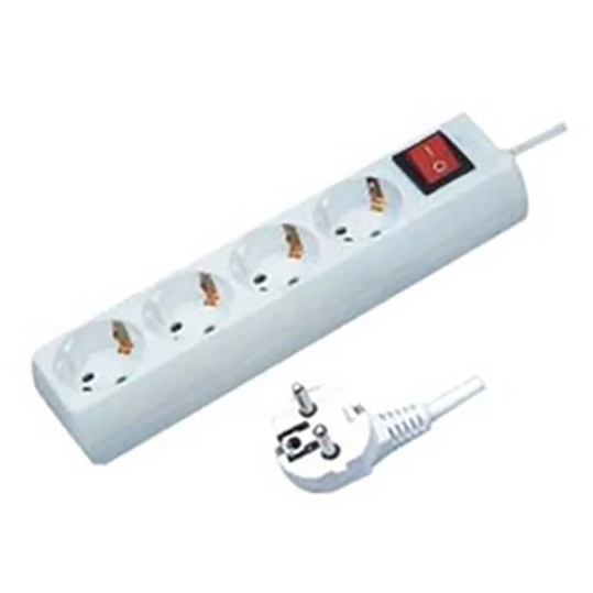 OEM KF-04K Πολύπριζο Σούκο 4 θέσεων με διακόπτη και καλώδιο 3x1 1.5m Λευκό G04MK BNG