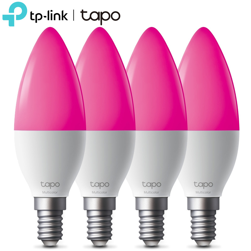 TP-LINK Tapo L430C 4-Pack (V1.0) Smart LED Bulb (E14) Multicolor, 2500-6500K, Wi-Fi, 470Lm 5W, Brightness & color Dimmable   