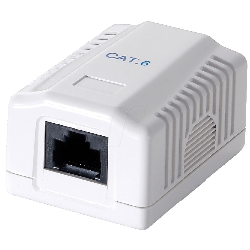 LK-WP-033 Επίτοιχη - Αυτοκόλλητη Πρίζα Δικτύου Cat6 UTP Μονή (1x RJ45) White - Punch Down