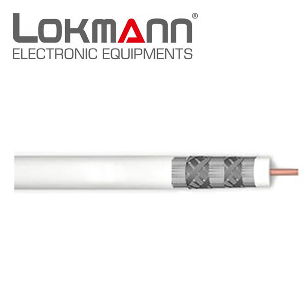 LOKMANN 1951 Υψηλής Ποιότητας Ομοαξονικό καλώδιο RG6 135dB τηλεόρασης Λευκό (μέτρο)