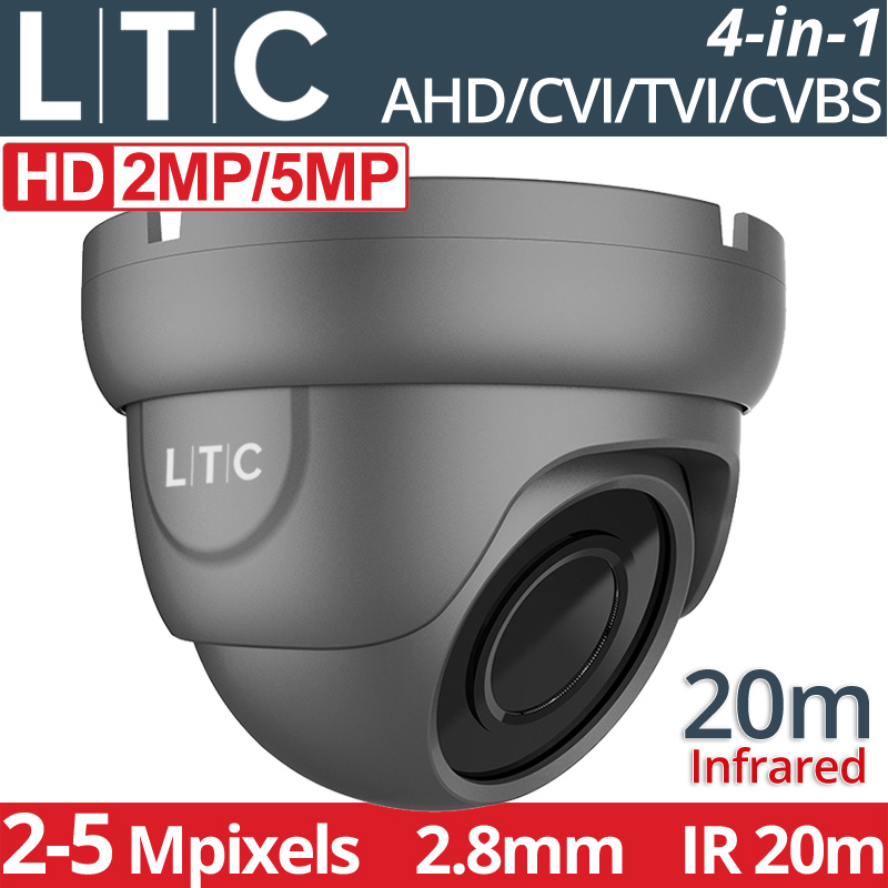 LTC LDSM-655FL Κάμερα Dome 2MP/4MP/5MP AHD/TVI/CVI/CVBS 2.8mm, IR 20m, IP67