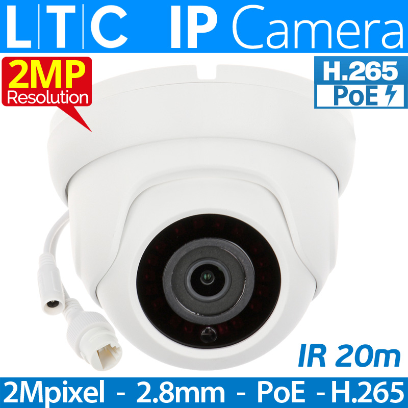 LTC IPC-2620 Δικτυακή Ενσύρματη IP κάμερα Dome 2Mpixels 1080p PoE 2.8mm 20m IR Led