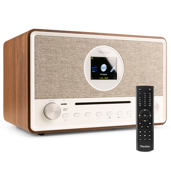 AUDIZIO LUCCA WOOD Stereo DAB+, FM , Internet radio με CD Player, Bluetooth, Aux IN, USB /SD και Alarm 102.252