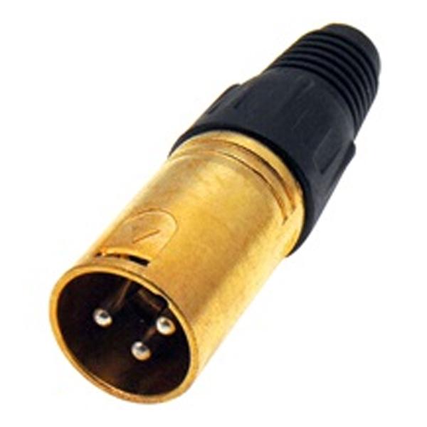 LZ-108 Βύσμα Canon XLR Αρσενικό Επίχρυσο Μαύρο