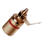 LZ544G R Μπόρνα μεταλλική επίχρυση ΚΟΚΚΙΝΗ