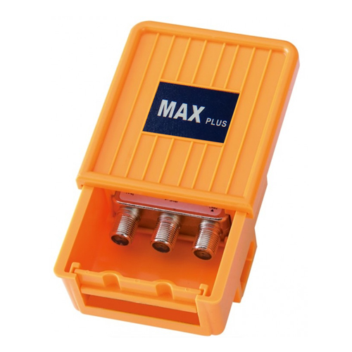 MAX PLUS STSC-02 Διακλαδωτής Ιστού TV-SAT 2 εξόδων (5 - 2400 MHz) με φις F και dc pass
