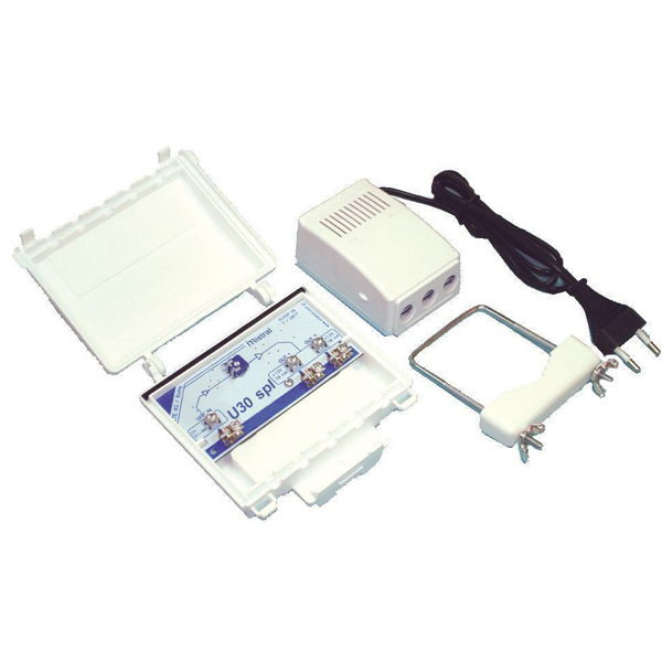 MISTRAL U30 SPL 5G Ενισχυτής κεραίας UHF 32dB με splitter 2 εξόδων και φίλτρο 5G (1232)