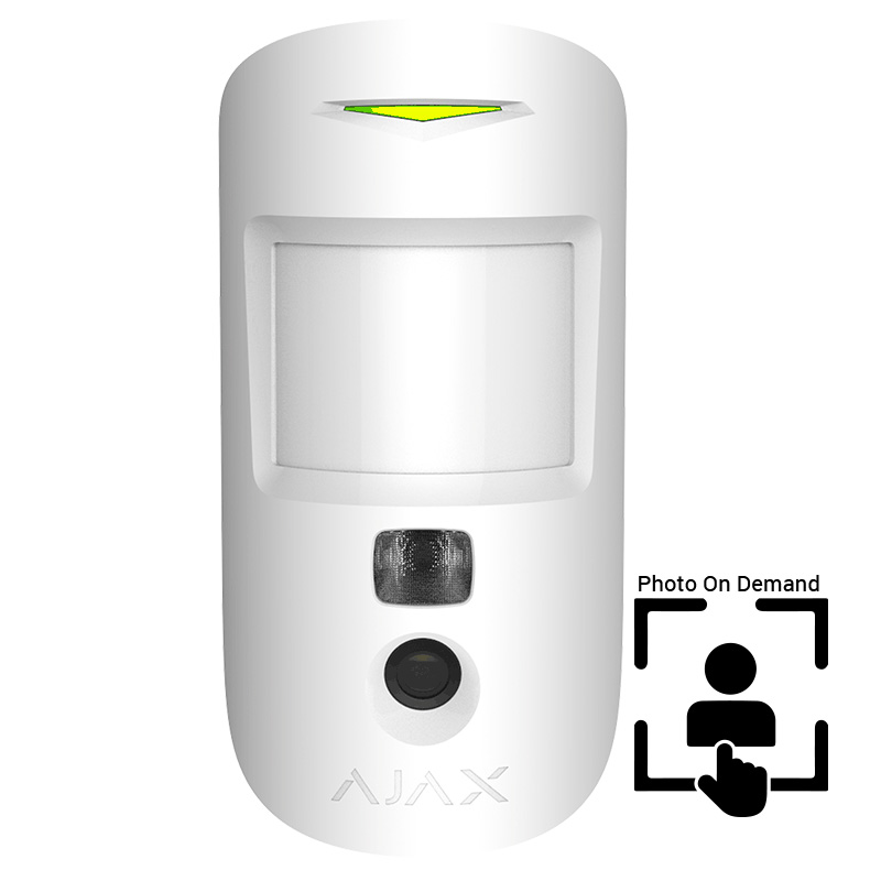 AJAX MOTION CAM WHITE (PhOD) Ασύρματος Ανιχνευτής Κίνησης με Ενσωματωμένη Κάμερα (Photo On Demand), Λευκός