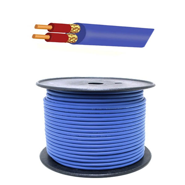 MPE-26BU_100 STEREO ΜΠΛΕ Καλώδιο Μικροφώνου STEREO 6mm (Kουλούρα 100 μέτρων)