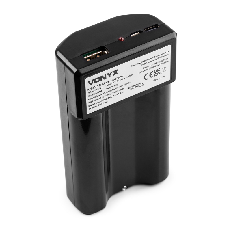 VONYX MRB12 Lithium-ion 12V Battery pack με Φορτιστή και Power Bank 952.021