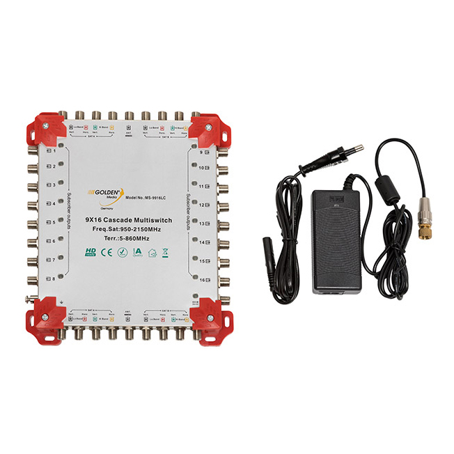 GOLDEN MEDIA MS-9916LC Cascade Κεντρικός Πολυδιακόπτης 9 / 16 + Επίγειο σήμα