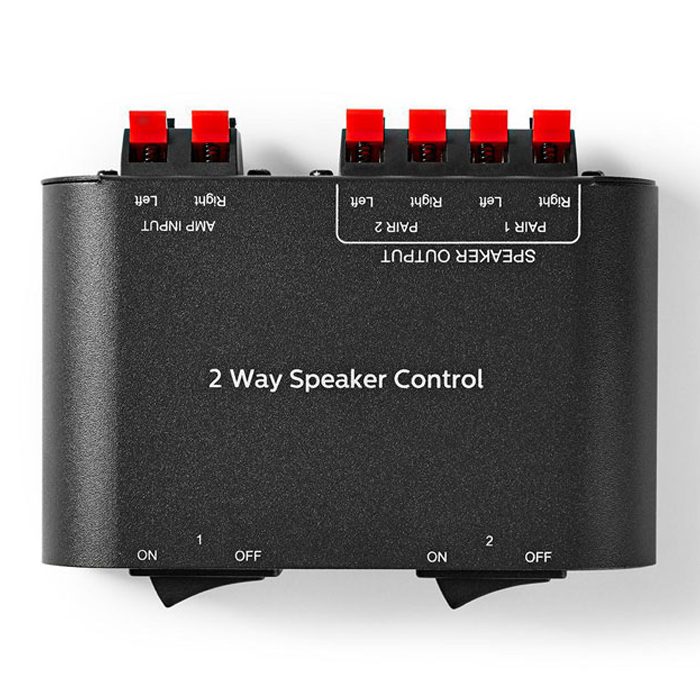 NEDIS ASWI2602BK Συσκευή για σύνδεση 2 σετ Ηχείων 4-16 Ω σε 1 Ενισχυτή