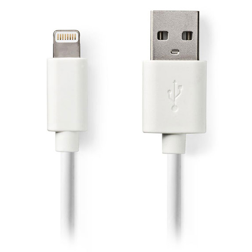 NEDIS CCGL39300WT20 Καλώδιο Lightning σε USB για φόρτιση και μεταφορά δεδομένων 2m 