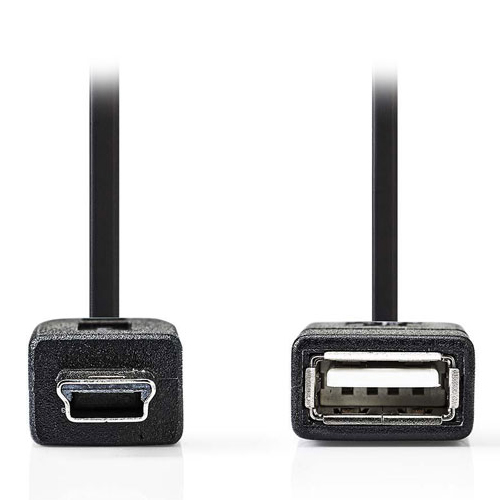 NEDIS CCGP60315BK02 Καλώδιο OTG USB 2.0 θηλ. - Mini USB 5-pin αρσ.