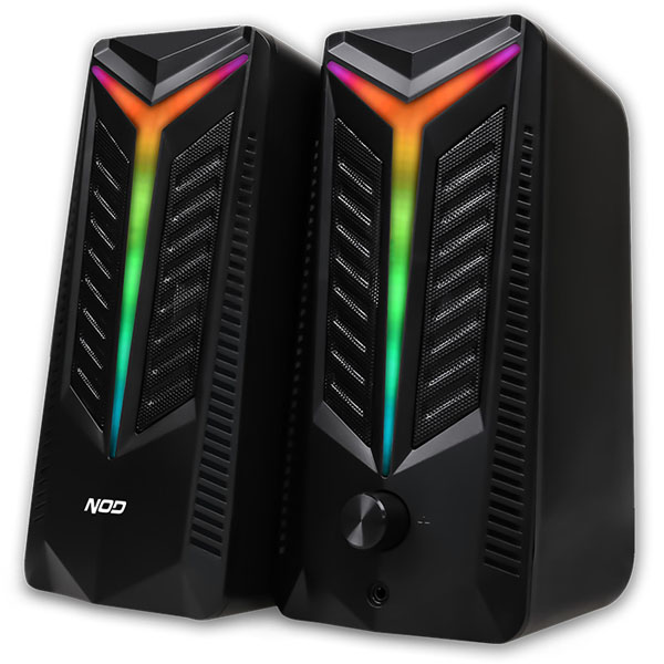 NOD AURORA Σετ RGB Στερεοφωνικών ηχείων 2.0 με τροφοδοσία USB 2 x 8W   
