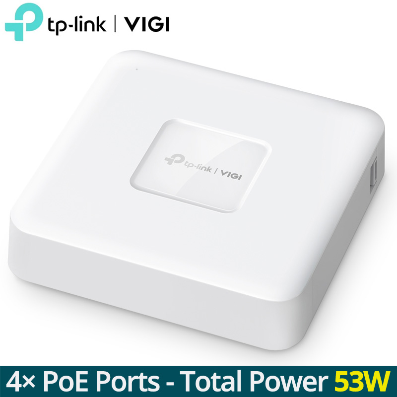 TP-LINK VIGI NVR1104H-4P v1.0 Δικτυακό Καταγραφικό NVR 4 Καμερών με 4 θύρες PoE+ 53W