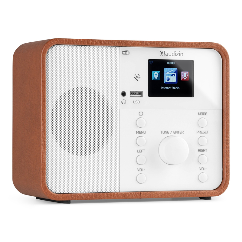AUDIZIO NARDO WHITE Wi-Fi Internet / DAB+ / FM Radio με Bluetooth και Ξυπνητήρι σε Λευκό 102.463