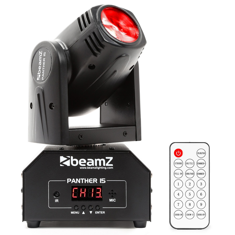 BEAMZ Panther 15 Pocket Beam 10W 4-in-1 RGBW LED moving head DMX με τηλεχειριστήριο 150.458