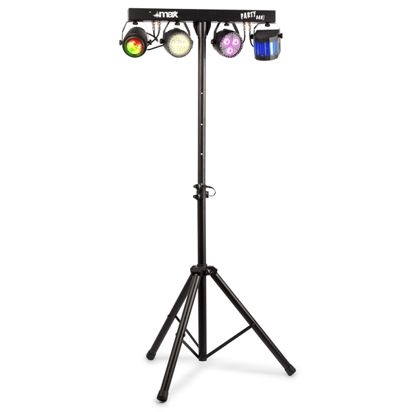 MAX LED PARTYBAR09 Set Jelly moon, Derby, Par και Strobe με Βάση και Τηλεχειριστήριο και DMX 153.006