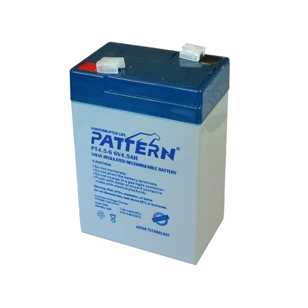 PT4.5-6 PATTERN Επαναφορτιζόμενη Μπαταρία Μολύβδου 6 Volt / 4.5 Ah Japan Technology