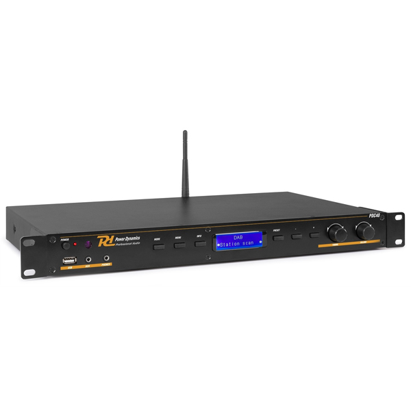 POWER DYNAMICS PDC40 Ψηφιακός δέκτης DAB+ και FM Tuner με USB, AUX In και Bluetooth 172.707 --