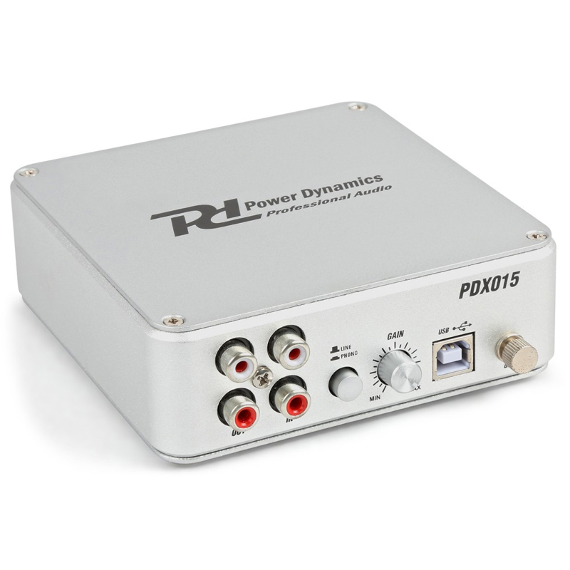 POWER DYNAMICS PDX015 USB Προενισχυτής πικάπ - Phono Pre-amplifier με Software 172.775