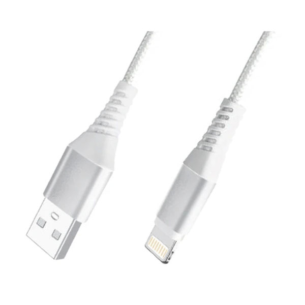 MB381 Καλώδιo USB Type A σε Lightning Ταχείας Φόρτισης 30W μήκος 1m σε Λευκό Χρώμα PLY 