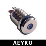 PN12-W-12V Ενδεικτική λυχνία LED Λευκό IP65 12V Φ12