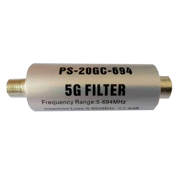 ANGA PS-20GC-694 Φίλτρο απόρριψης 5G/LTE συχνοτήτων 5-694MHz με F