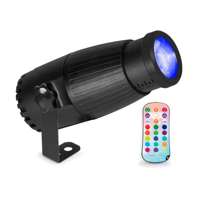 BEAMZ PSZ18W Led Pin Spot 18W 4-in-1 RGBW με Manual Zoom και IR Remote 151.267