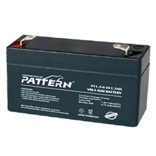 PT1.3-6 PATTERN Επαναφορτιζόμενη Μπαταρία Μολύβδου 6 Volt / 1.3 Ah Japan Technology