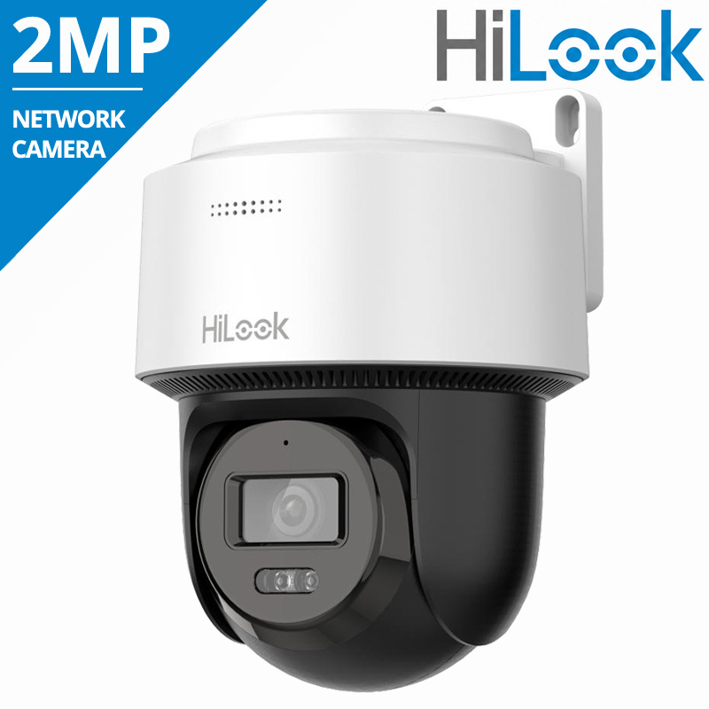 HiLook PTZ-N2C200M-DE 2.8mm 2MP Ενσύρματη Δικτυακή Mini PT IP Camera, Auto-Tracking Lite, Mic, Speaker, MicroSD, PoE, IP66