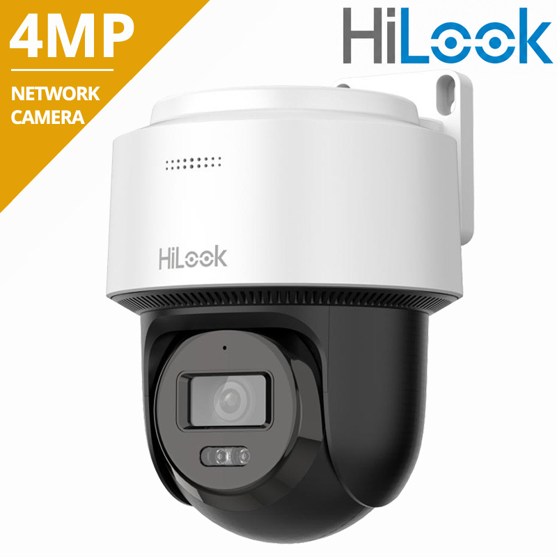 HILOOK PTZ-N2C400M-DE 2.8mm 4MP Ενσύρματη Δικτυακή Mini PT IP Camera, Auto-Tracking Lite, Mic, Speaker, MicroSD, PoE, IP66
