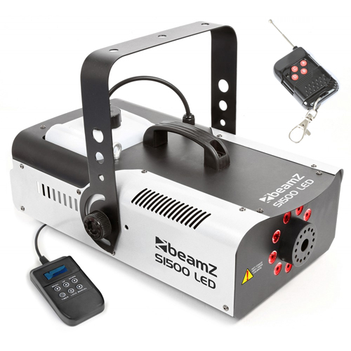 BEAMZ S1500LED Επαγγελματική Μηχανή Καπνού 1500 Watt με 9x 3W RGB LEDs, Χειριστήριο και DMX 160.455