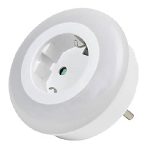 SAFELINE SL34102 Adaptor Σούκο σε Σούκο και Φωτάκι νυκτός με 3 LED και αισθητήρα Ημέρας/Νύχτας