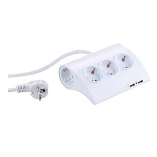 SAFELINE SL8105 Πολύπριζο Ασφαλείας 5 θέσεων Σούκο και 2x USB φόρτισης