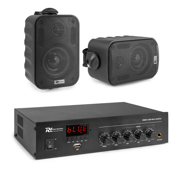 SET-PA AUDIO 45 Public Address Σετ 100V / 8 Ohm με ενισχυτή PDM45 και 2x Ηχεία τοίχου BC30V B