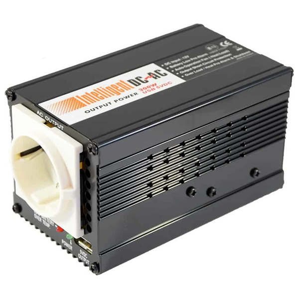 SPS-12-300-USB Μεταλλάκτης 12V DC - 230V AC  300 Watt με USB 5V