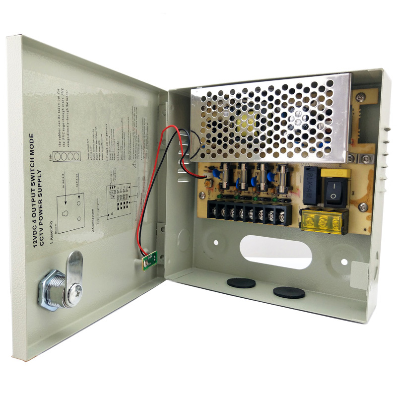 ANGA CP1209-5A-4 Switching Τροφοδοτικό CCTV 4 καμερών 12VDC 5A 60Watt