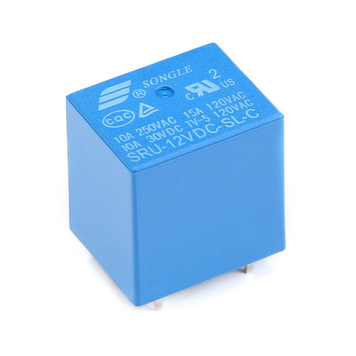 SRU-12VDC-SL-C Μίνι Ρελέ Πλακέτας 12V DC 1 Επαφής 250V 10A 2 Θέσεων (NO/NC)
