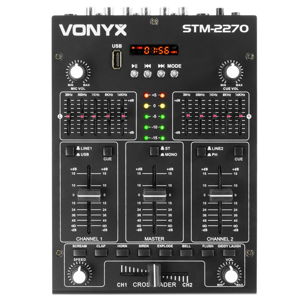 VONYX STM-2270 DJ Μίκτης Ήχου 4 Καναλιών με USB/SD/MP3 και Bluetooth και Effects 172.982 --