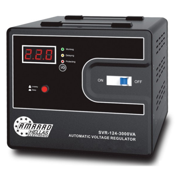 AMARAD SVR-124-3000VA Σταθεροποιητής Τάσης τύπου Relay Ψηφιακός 3000VA
